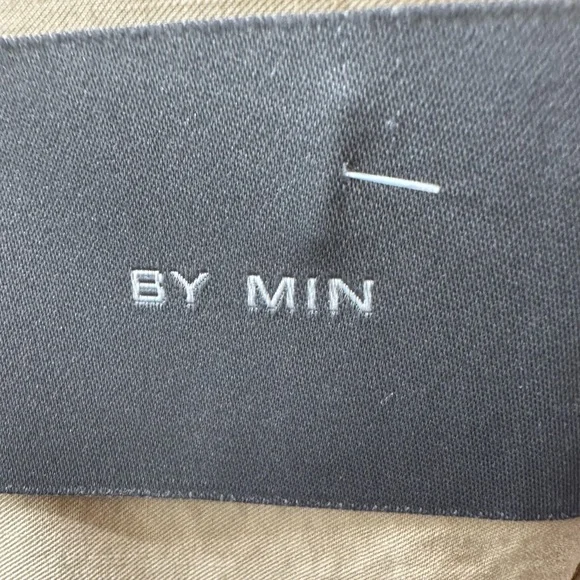 Beige Utility Jumpsuit Button Front Drawstring Waist Cropped Pockets Womens M - Picture 8 of 9